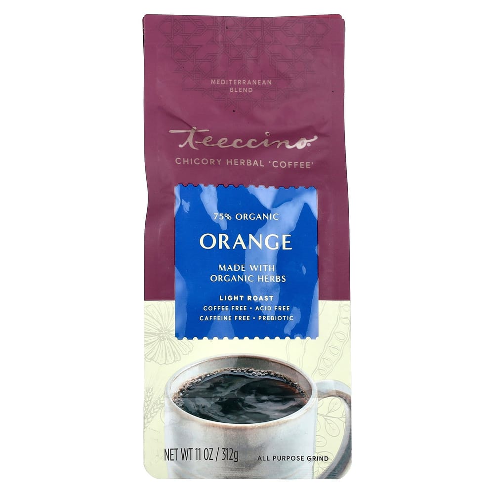 Teeccino Chicory Herb Coffee, Orange Light Roast, Caffeine-Free, 312g (11oz)