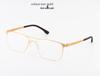 JanaM Square Frame Myopia Glasses: Trendy Metal Optical Eyewear for Men & Women, Slim Steel Design for Larger Faces