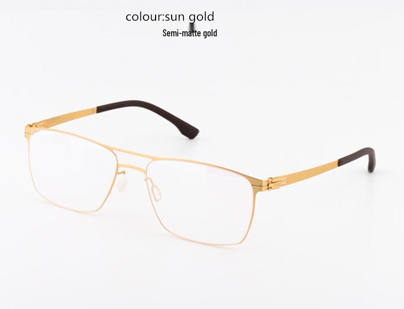 JanaM Square Frame Myopia Glasses: Trendy Metal Optical Eyewear for Men & Women, Slim Steel Design for Larger Faces