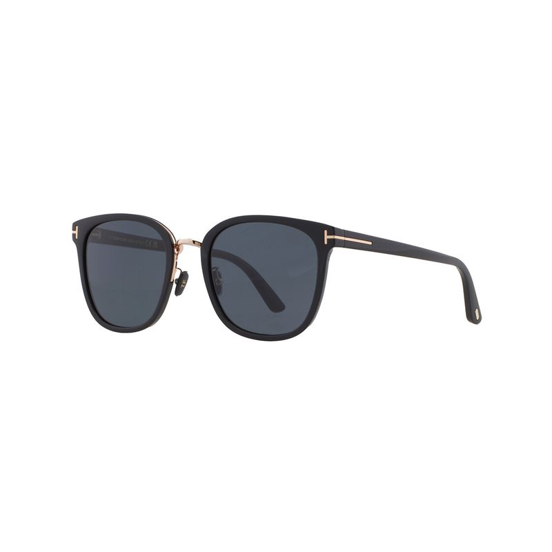 Tom Ford Logo Plastic Square Sunglasses Unisex Sunglasses Black FT0968K01A56