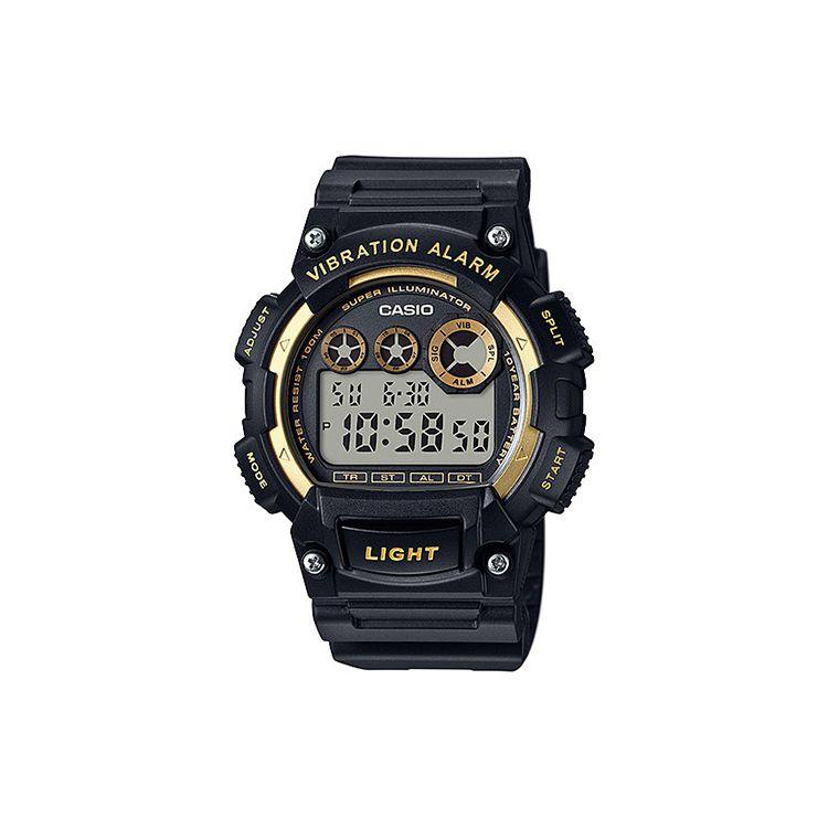 

Casio Youth Series Three-Eye LCD Display Round Dial Sports Watch 10-Year Battery Quartz Movement Men watches Black W-735H-1A2 Black