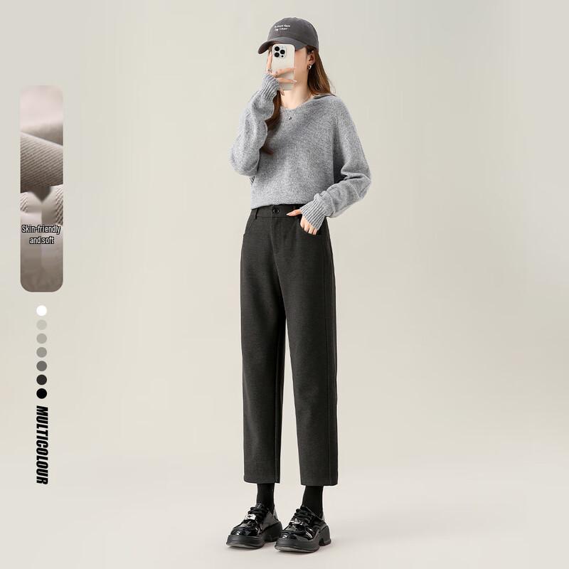 Women's Wool-Blend Harem Cigarette Pants