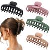 Women Resin Big Hair  Claw  Clips Non-slip Shower Clip Strong Metal Spring Hairpin Back Head Clip