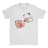 Kawaii Bubu Dudu Panda-Paar-T-Shirts Unisex 100 % Baumwolle Freizeit-T-Shirt Rundhals Kurzarm-Kleidung Druck