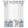 Thanksgiving Eucalyptus Blue Pumpkin Tulle Curtains For Living Room Sheer Curtain For Bedroom Window Blinds Voile Curtains