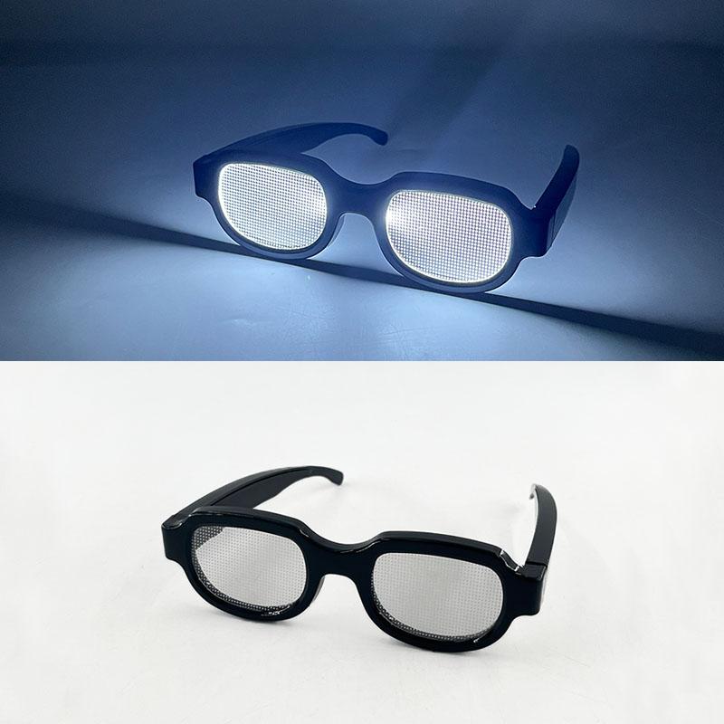 Occhiali LED Conan Fantascienza Concerto NightClub Cosplay Accessori Conan Occhiali Visiera LED Cool Occhiali con Montatura Rotonda Luminosa