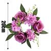 Wedding Candlestick Wreath Artificial Roses Candle Rings Table Decoration Xmas  Year Birthday Party Home Ornaments