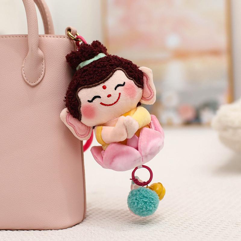 Lotus Little Buddha Plush Keychain With Short Plush Material For Lucky Bag Decor