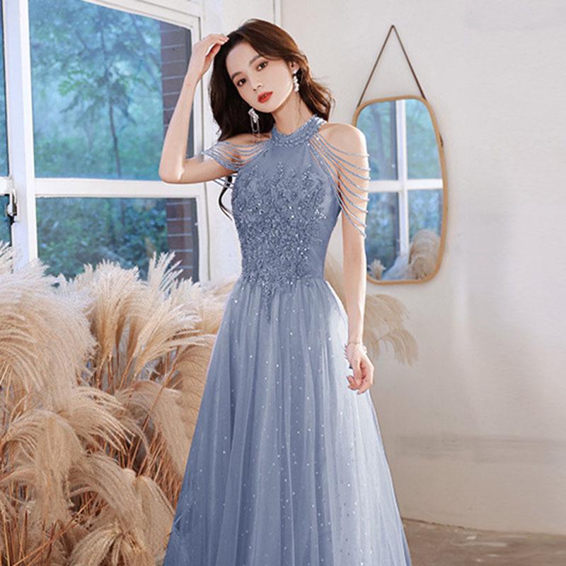 2026 Spring Pink Evening Gown for Women - Socialite, Banquet, Bridesmaid, Engagement, Birthday, Host Dress