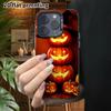 Phone Case: 2D Flat, Suitable for iPhone 18 17 16 15 14 13Pro In Color Silver, Couple Style, Stacked Pumpkin Tower, Christmas and Halloween Gift