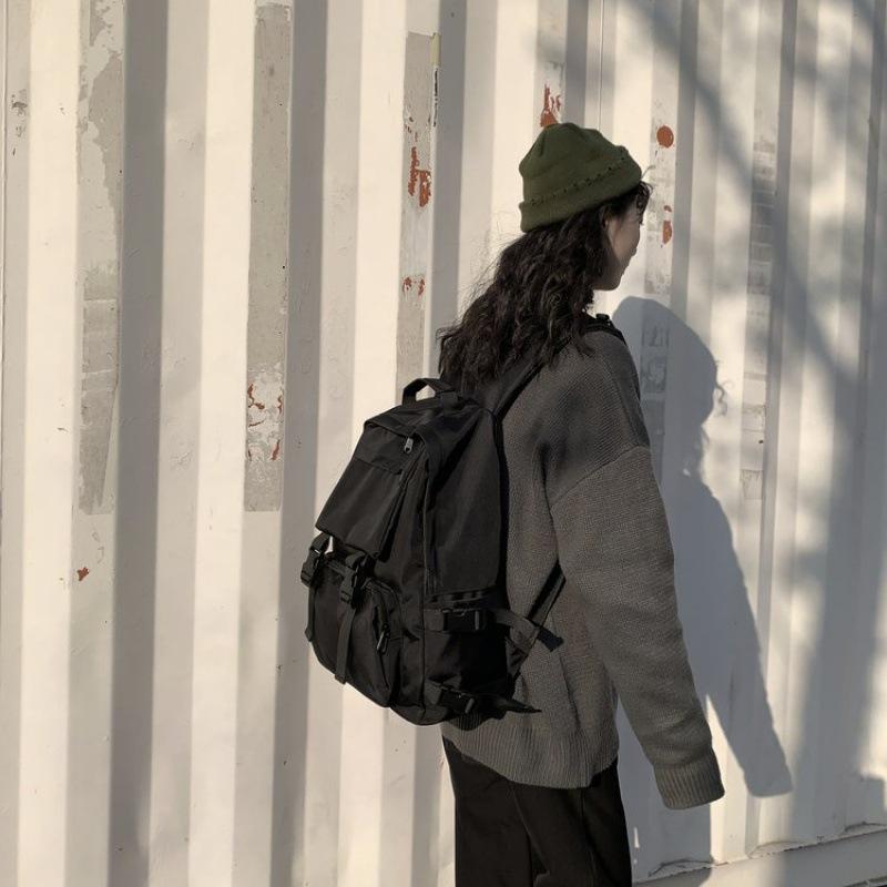 Schultasche weiblich koreanische Version High School Harajuku ulzzang Student vielseitig Ins Rucksack große Kapazität dunkler Rucksack männlich