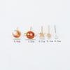 5 Piece Set Fashionable Simple Planet Moon Star Pearl Asymmetric Ear Studs
