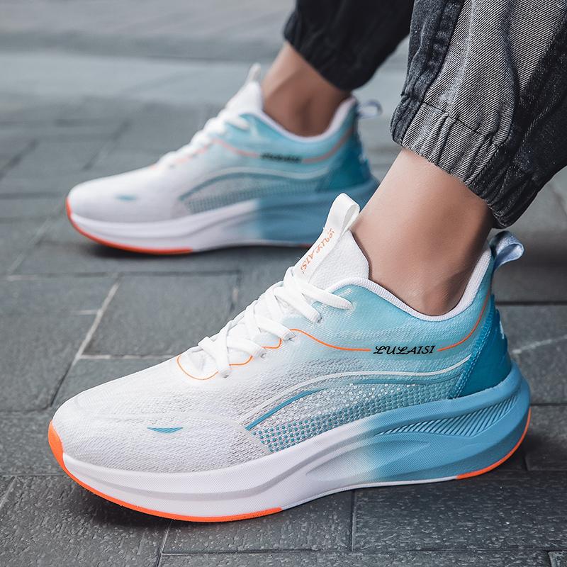 Ice mesh surface ultra-light shock-absorbing running shoes for men, anti-slip soft-soled breathable and odorless casual sports s