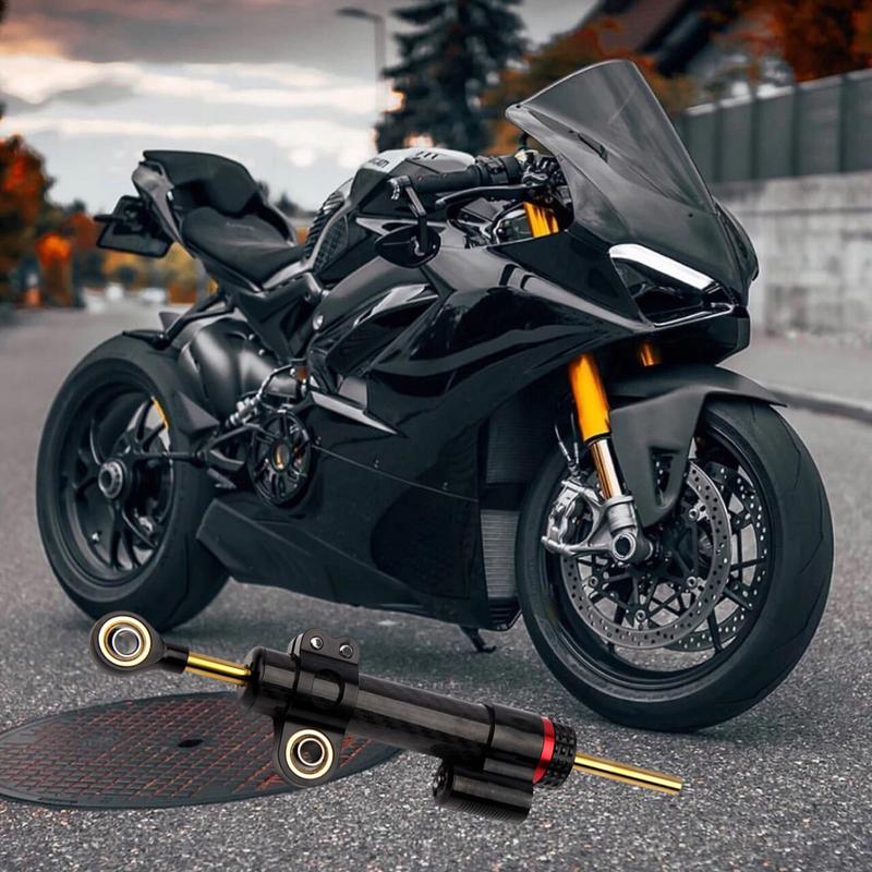 Steering Damper Motorcycle Carbon Fiber Safety Control Steering Damper Stabilizer For Enhanced Motorcycle Parts Performance For