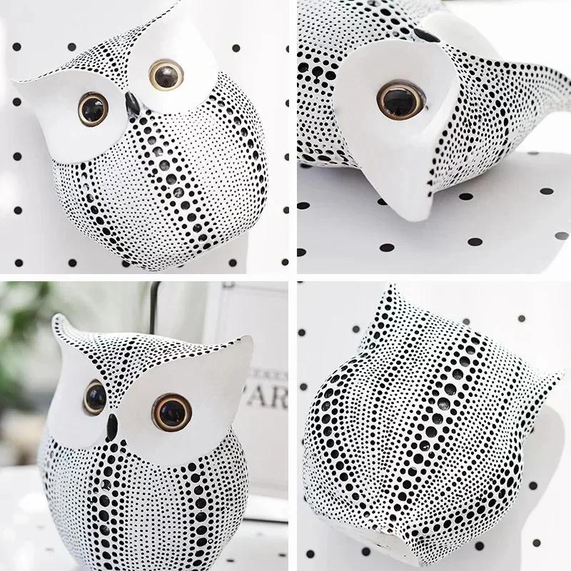 Nordic Owl Statues Home Decoration Accessories Resin Animal Sculptures Decorative Bird Ornaments for Living Room TV Cabinet