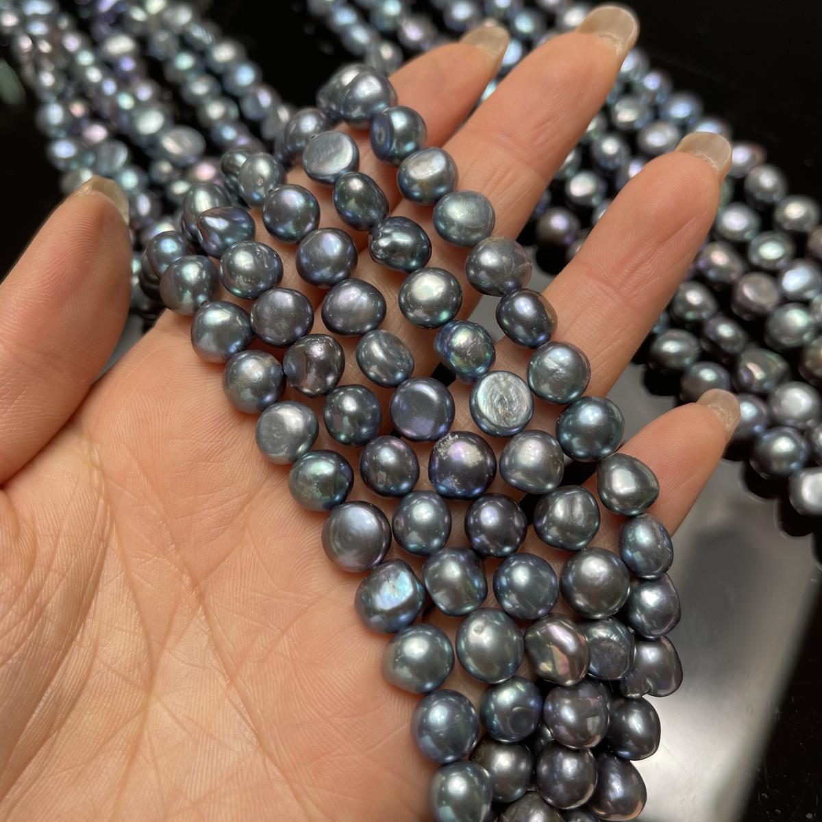 

Подвеска своими руками из нерегулярного черного жемчуга 9-10 мм для изготовления ювелирных изделий своими руками, ожерелье, серьги, браслет, аксессуар, длина 36 см 9-10mm чёрный