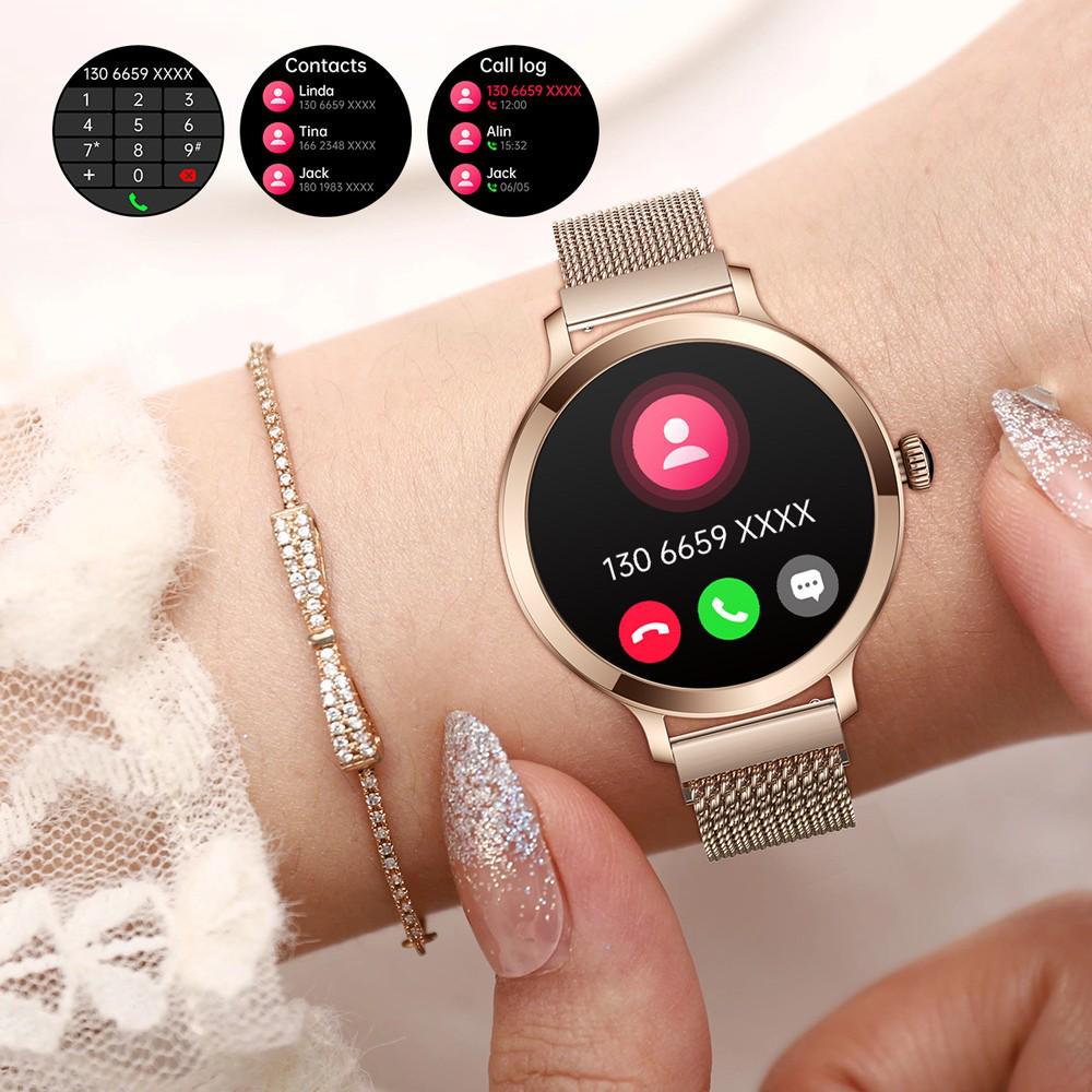 Women's Smartwatch: Waterproof AMOLED Screen, Sport & Health Features, Long Battery Life, Fashionable Design.