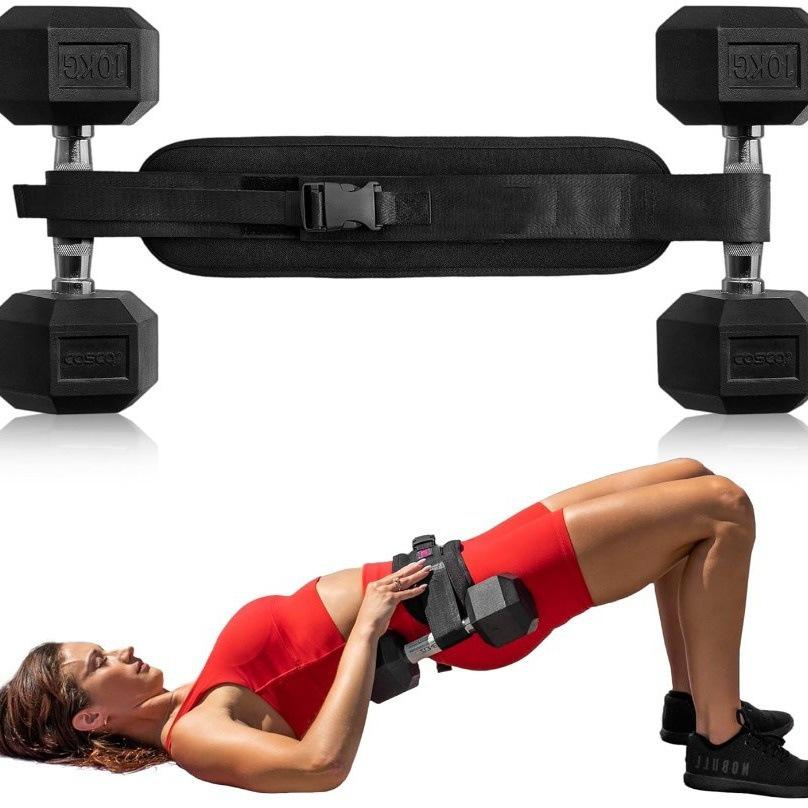 Cross-border Yoga Weight-Bearing Fitness Belt - Dumbbell Waist Support & Hip Bridge Assist
