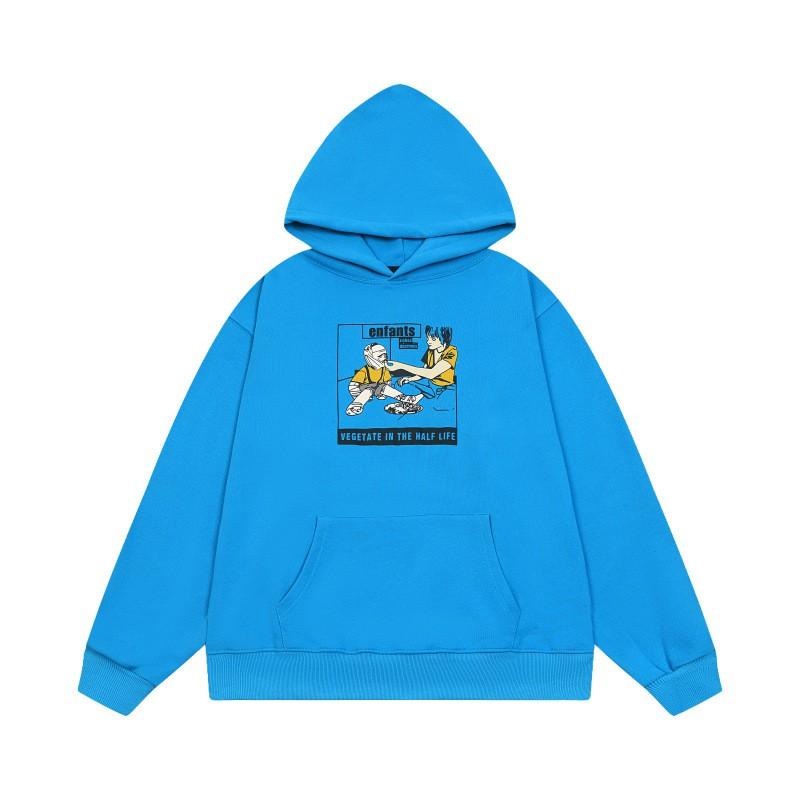Mens Oversized Distressed Washed Hoodie With Letter Print Loose Fit Cotton Sweatshirt Fall