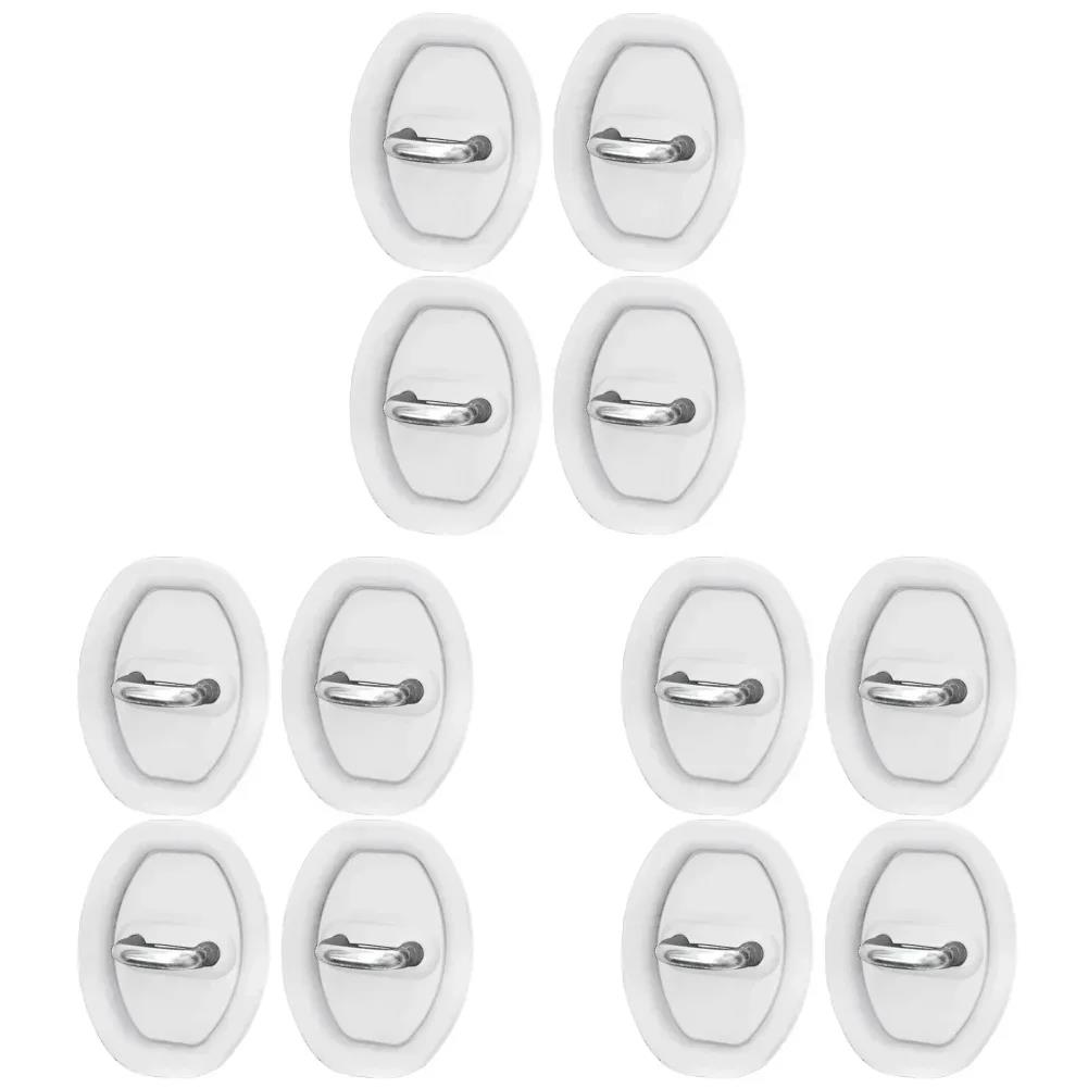 4/12pcs Car Door Lock Shock Absorber Cushion Crash Protection Cushion Seal Guard Plug Silicone Crash Protection Kit Accessories Interior Mirrors 6