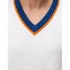 J.Lindeberg Fashion Knitted V-Neck Color Block Striped Fitted Sleeveless Vest Men tops White AMKW09405-0000