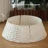 Handmade Christmas Tree Base Basket Skirt: Woven Tree Foot Decoration