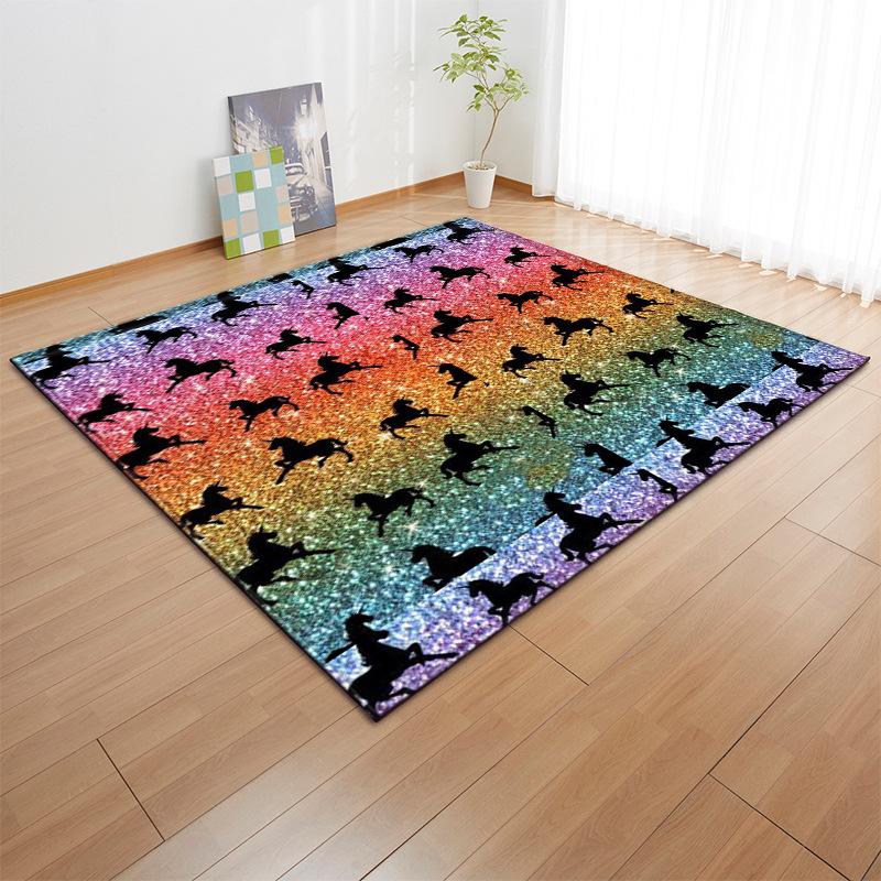 Cartoon Pink Rainbow Unicorn Carpet Soft Girl Room Rugs and Carpets for Home Living Room Cute Kids Bedroom Play Mat Home Decor