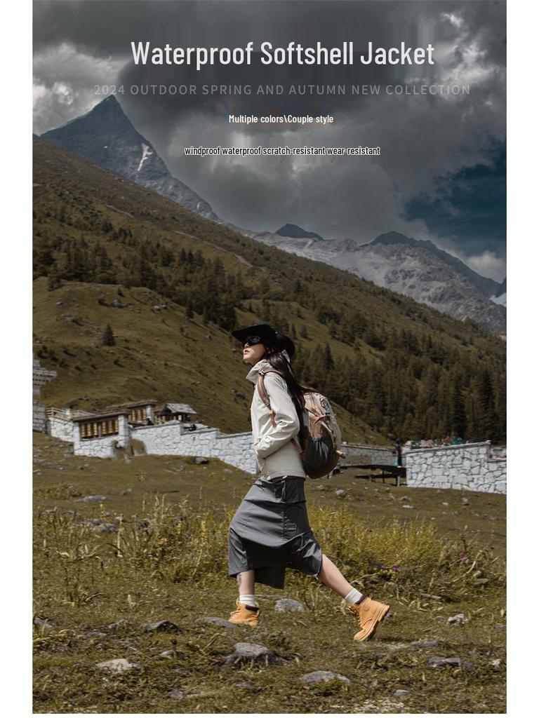 Windproof Jackets: Men's & Women's Hooded Softshell for Mountaineering & Outdoors.