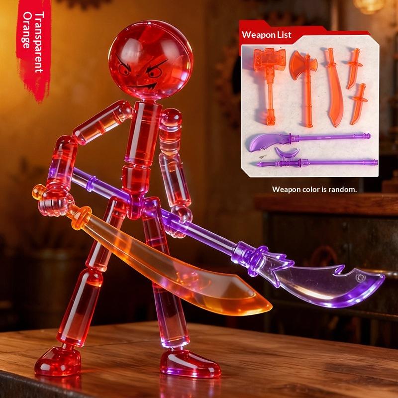 1Pc Rage Stickman Action Figure New Highly Articulated DIY Model Kit with Multiple Joints Collectible Poseable Toy for Creative Display