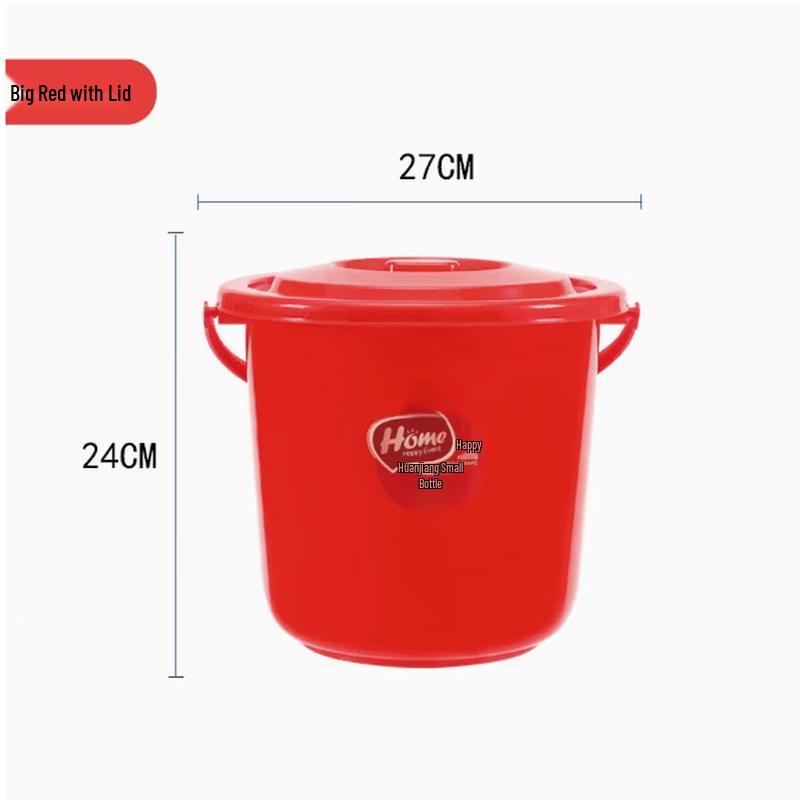 Large Red Plastic Celebration Bucket - 10-Pack