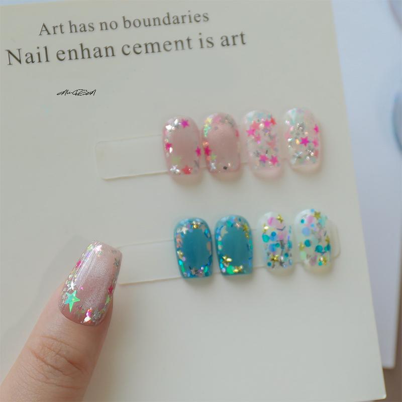 1Box Colorful Star Sequin Nail Art Glitter Powder Ultrathin Aurora Sparkle Magic Mirror Manicure Tools for Decorations