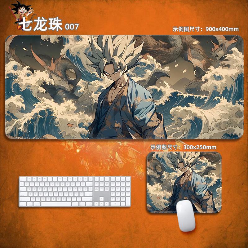 Oversized Small Boys Office Gaming Keyboard Pad Table Mat Son Goku Anime Periphery Japanese Anime Dragon Ball Leather Mouse Pad