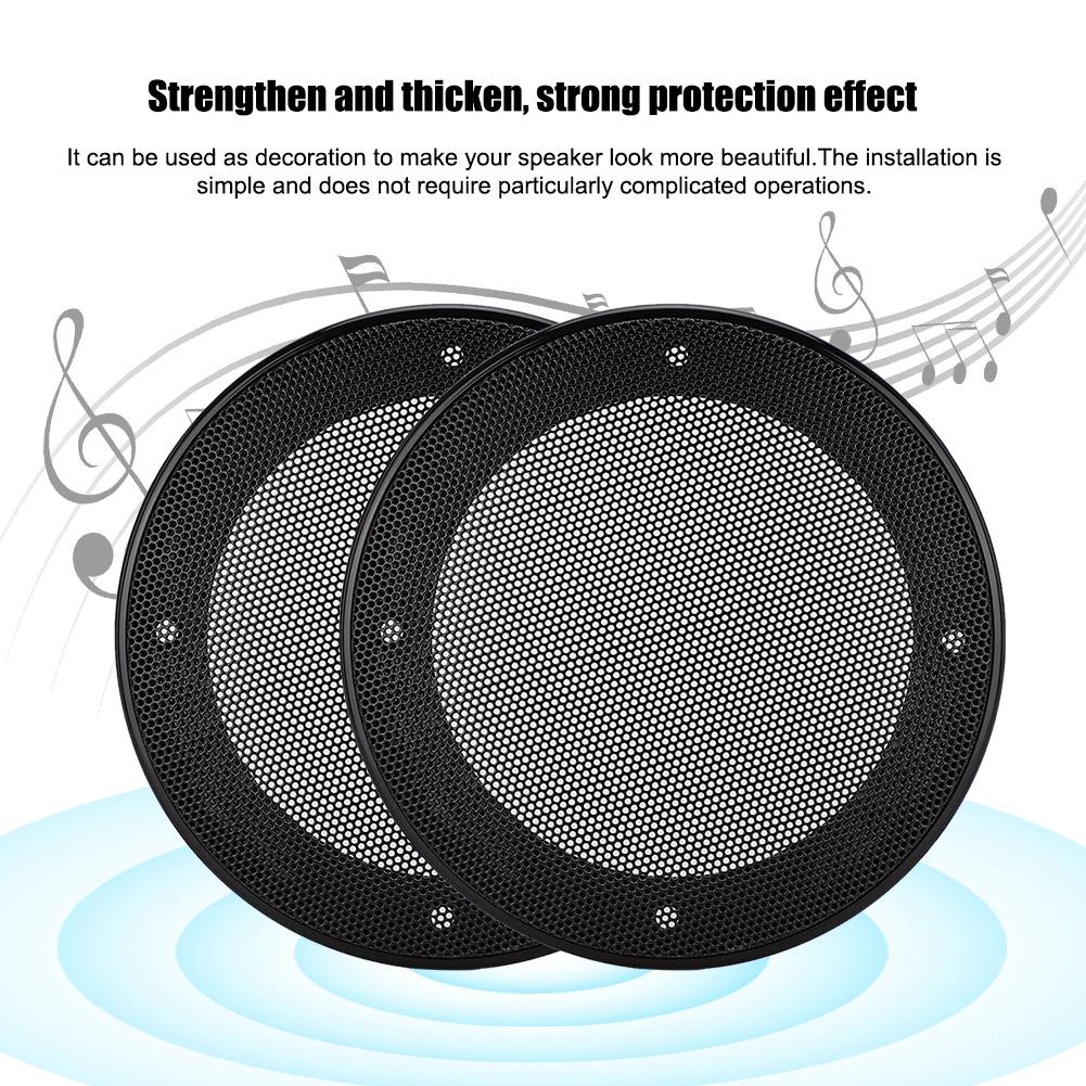 2PCS 4inch Speaker Loudspeaker Protective Cover Cold Rolled Steel   ABS Speaker Decoration