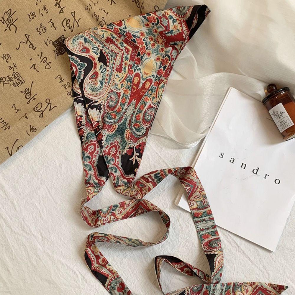 Ethnic Style Triangular Scarf Multicolor Belt Fashion Waist Seal  Women