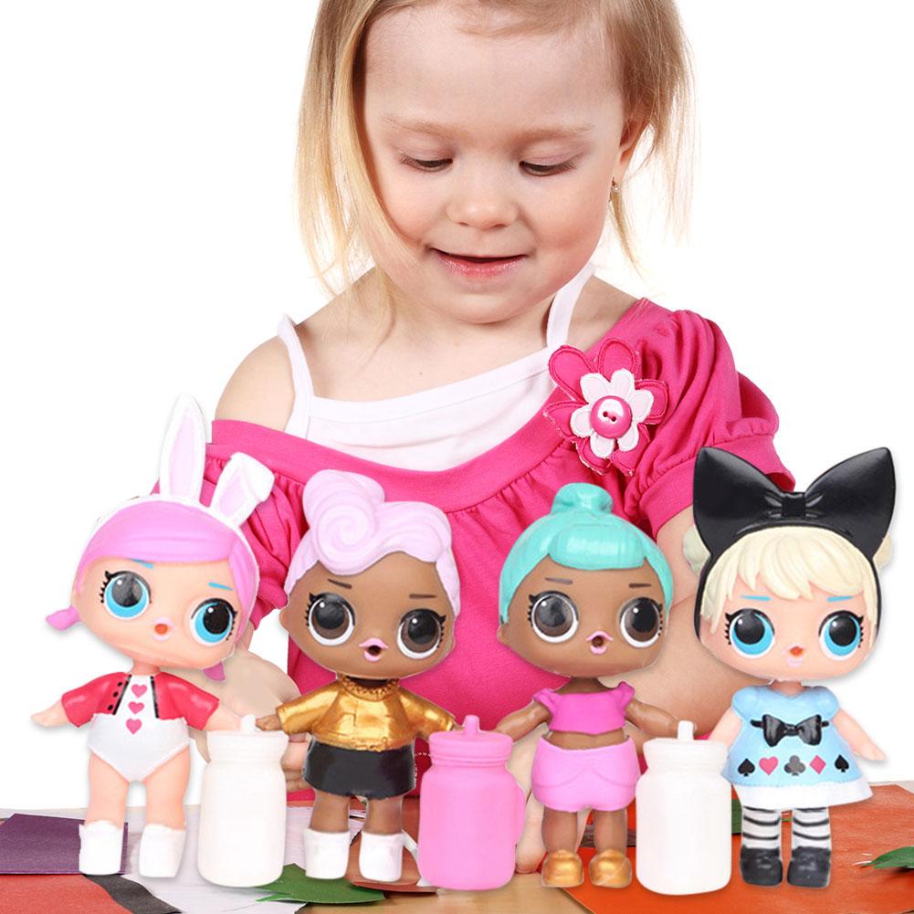 Buy DIY Wear Clothes Bottle Girl Dolls Baby Action Figure Toys Pretend