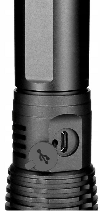LED tactical flashlight, rechargeable, powerful, survival, forest, as a gift