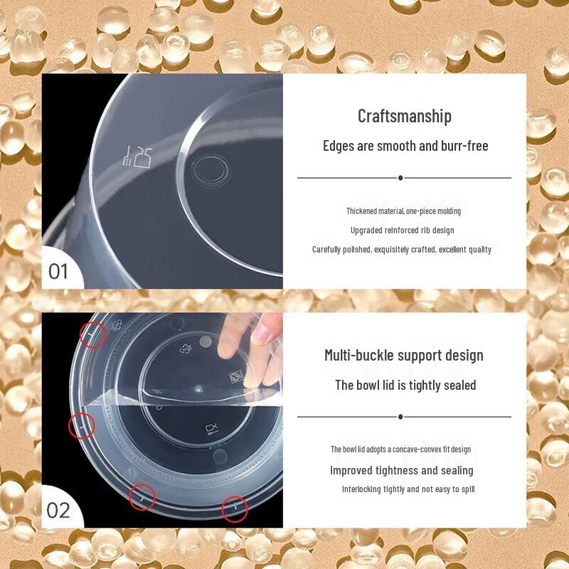 Hansheng Disposable PP Round Meal Prep Containers