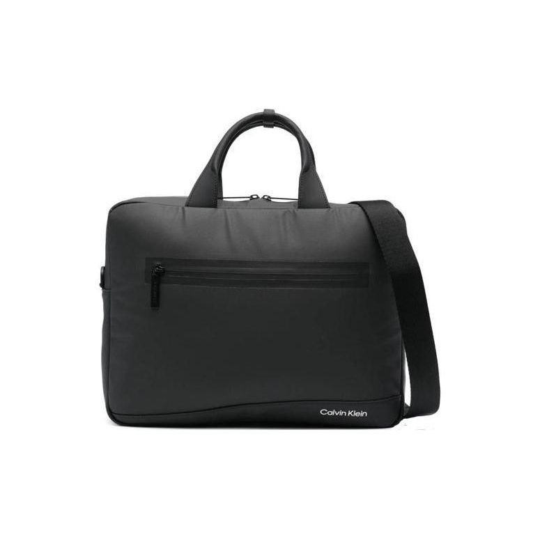 

Calvin Klein Multi-Strap Logo Polyurethane Laptop Bag Men Laptop Bag Black K50K511712 Basic Set (Bag)