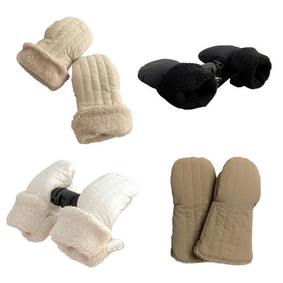 Luvas de Carrinho de Inverno Impermeáveis Quentes Manguito de Mão para Clima Frio à Prova de Vento Universais Mitones com Forro de Pelúcia para Bebê Pais Passeios Compras