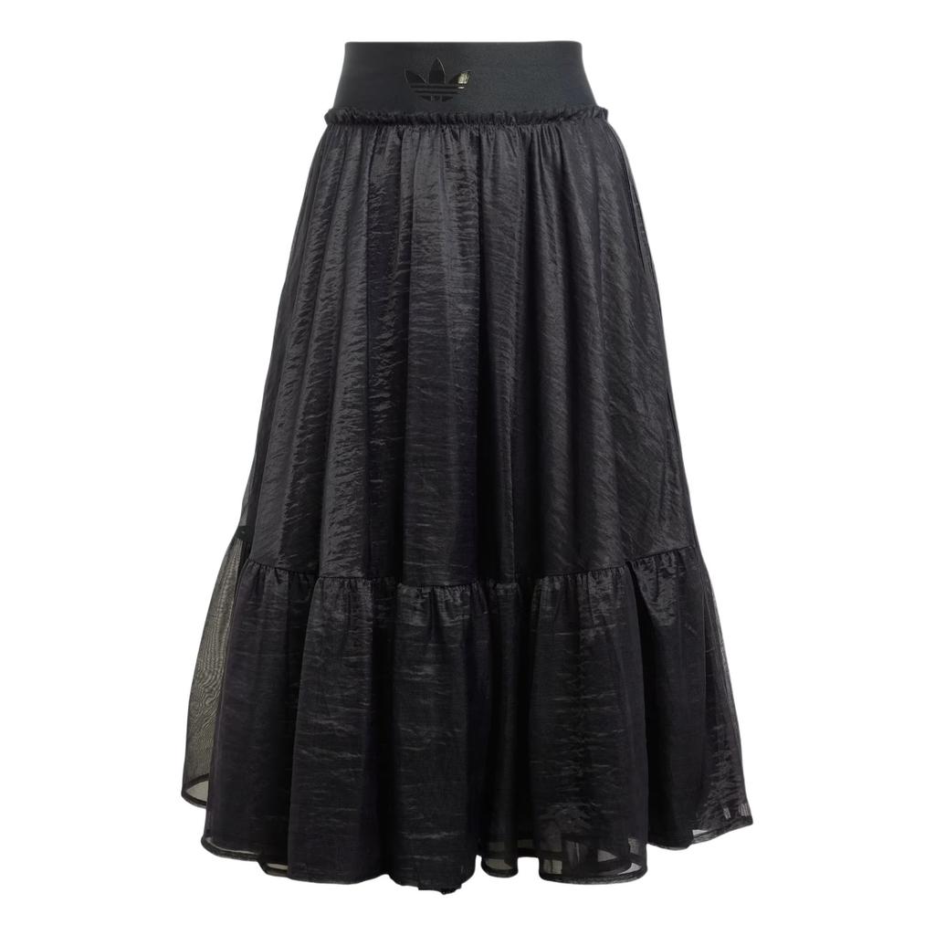 Adidas Originals Tulle Waistband Maxi Skirt Fashion Loose Comfortable Casual Long Skirt Women Skirts Black JJ0902