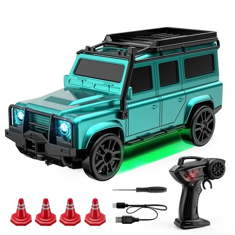 

Мини-радиоуправляемая дрифт-машина 1/64, электрическая панель дистанционного управления, грузовик, огни, 2 скорости, 4WD, игрушки для гонок в помещении, идеальный подарок на Рождество для мальчиков, детей