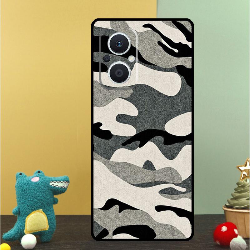 Military Army Camouflage Pattern Case For OPPO Reno 15 Pro 15F 10 11 12 13 13F 14 14F 8 7 Lite 8T OPPO Find X9 X8 X6 Pro Cover