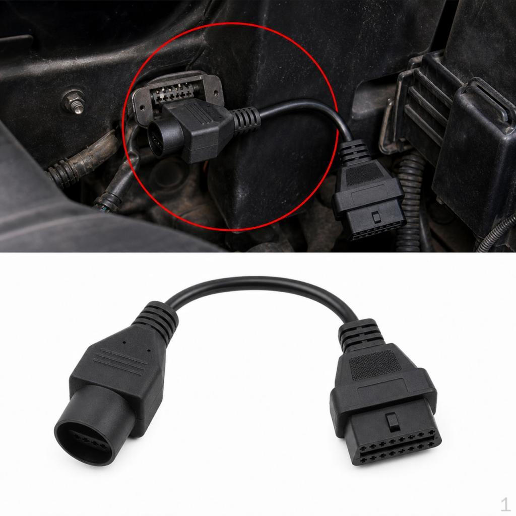Adapter OBD1 Pin Accessory Lightweight Replace Interface Easy Installation Spare Part Cable