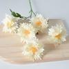 5 Heads Artificial Chrysanthemums Flowers Fake Mums Flower Bouquets with Stem Faux Silk Floral Arrangements for Vase DIY Wedding Centerpiece