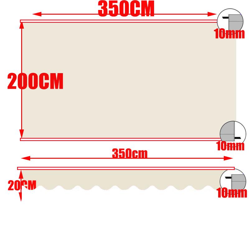 Tewango Custom Outdoor Awning Waterproof Fabric Store Curtain Balcony Canopy Cover UV Block Sunscreen Rain Tarp Strip Cloth