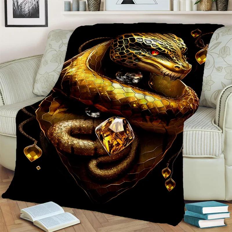Gothic Snake Serpent Python Viper Blanket,Soft Throw Blanket for Home Bedroom Bed Sofa Picnic Travel Office Cover Blanket Kids