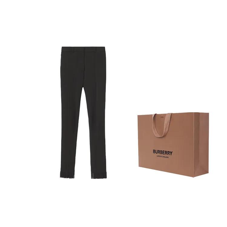 Burberry high-waisted fringed-edge leggings (Unisex) Casual Pants 80473511