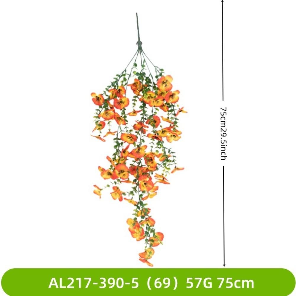 New Multicolor Artificial Flower DIY Lifelike Fake Flower Hanging Viola Tricolor Plants Wreath Wall Hanging Ornament