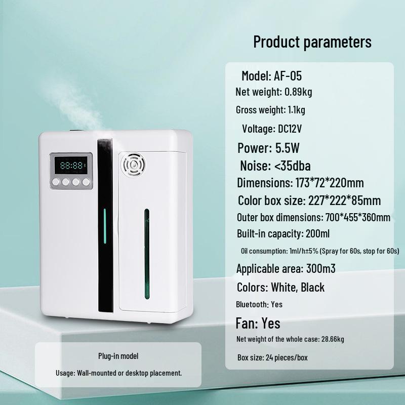 

Wall-Mounted Automatic Aroma Diffuser for Hotel Lobbies, Bars, and Foot Baths UK Standard [Bluetooth APP] белый