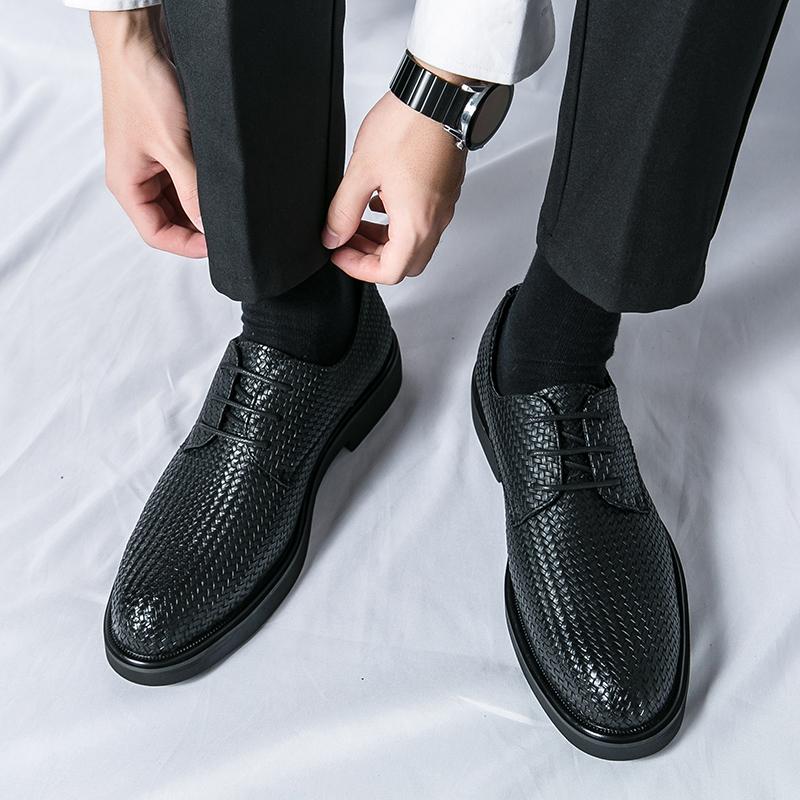 Fashion Men Shoes 2024 New Fashion Mature Man Oxford Leather Shoes Social Shoes Casual Business Pointed Toe Dress Driving Working Shoes